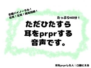 [RJ326373] (S.o) ただひたすら耳をprprする音声です