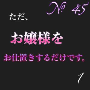 [RJ426569] (新騎のエッチなところ。)
No.45ただお嬢様をお仕置きするだけです。1