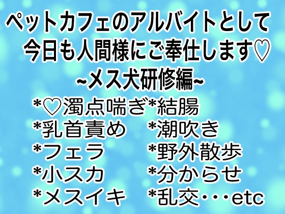 ペットカフェのアルバイトとして今日も人間様にご奉仕します~メス犬研修編~