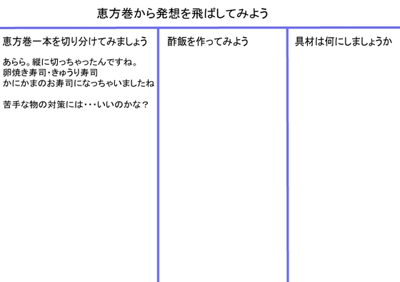 恵方巻ネタ提供A4一枚