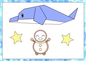 [RJ01152476] (nanaraiTRY)
イルカ折り紙ぬりえA4サイズ