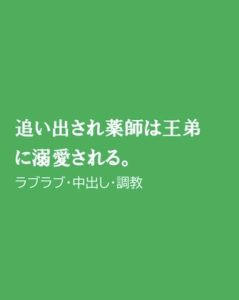 [RJ01236307] (ほりのや)
追い出され薬師は王弟に溺愛される。