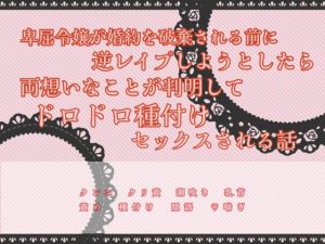 [RJ01243213] (緋乃いくら)
卑屈令嬢が婚約を破棄される前に逆レ○プしようとしたら両想いなことが判明してドロドロ種付けセックスされる話