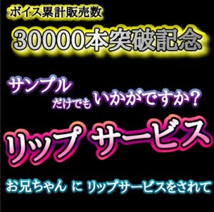 [RJ01291743] (新騎の夢語り) 
ボイス累計販売数 30000本 突破記念!! サンプルだけでもいかがですか? リップサービス お兄ちゃんにリップサービスされて