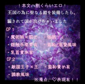 [RJ01394108] (vivaviva) 
王国の為に聖なる鎧を装備したら、騙されて国が敗けちゃいました