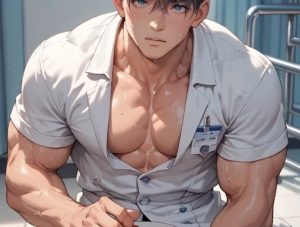 [RJ01406596] (ダラナ) 
ガチムチエロナースのお兄さんは発情患者にぶっといお注射をぶっ刺されまくりです！