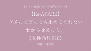 [RJ01422056] (みんなで翻訳) 
【簡体中文版】【Re-AKARE】ダメって言っても止めてくれない、わからせえっち。【女性向けR18】