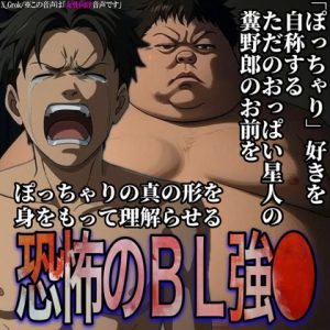 [RJ01419923] (紳士な変態) 
「ぽっちゃり好き」を自称してるのに、巨乳好きなタダのおっぱい星人の糞野郎だったお前にぽっちゃりの真のカタチを身をもって理解らせる恐怖のBL強〇