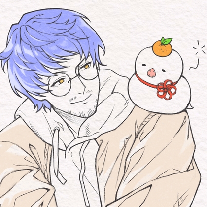 [F○14] 水彩画風のマーティンイラスト