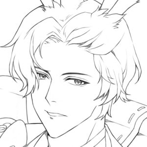 [RJ01421781] (nonsafepotato) 
[F○14] タコスを食べるエレンビルのスケッチ