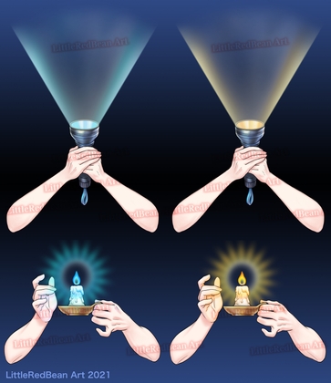蠟燭+手電筒|キャンドル+懐中電灯|Candle+flashlight Vtuber assets Live2D 素材