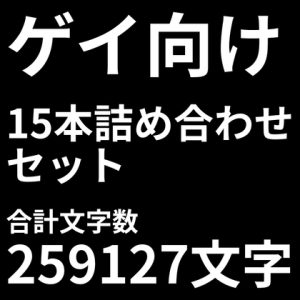 [RJ01463034] (Velvet Sins) 
ゲイ向けBL小説15本詰め合わせパック