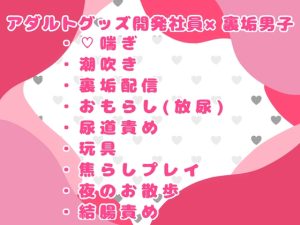 [RJ01479689] (おつきみごはん) 
裏垢男子の俺が、報酬につられてアナルグッズデビューしたら散々開発されておちんぽじゃないと満足出来ない身体にさせられちゃいました！?