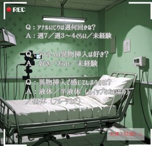 [RJ01485007] (未挿入快感ルーム) 
お尻カフェ Vol.1 羞恥面接編 ～アナル晒しと直腸洗浄～