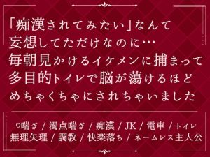 [RJ01488552] (びたぁちょこれぇと) 
「痴○されてみたい」なんて妄想してただけなのに…毎朝見かけるイケメンに捕まって、多目的トイレで脳が蕩けるほどめちゃくちゃにされちゃいました