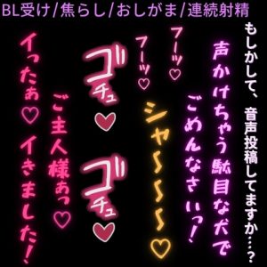 [RJ01494146] (よるてぃの欲求) 
【BL受け/寸止め焦らし/おしがま】声掛けてごめんなさい♡ご主人様にお仕置き調教される雄犬リスナー♡