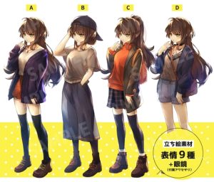 [RJ01497908] (立ち絵屋 らっこ) 
制服・白衣の女の子 別ver.